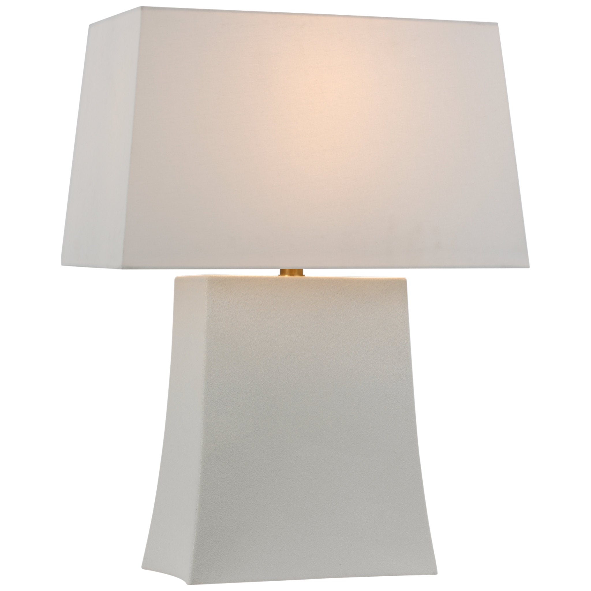 Chapman & Myers Lucera Medium Table Lamp in Porous White with Linen Shade W19.25" x H26"
