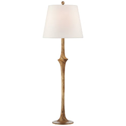 Chapman & Myers Bates Sculpted Buffet Lamp in Gilded Iron with Linen Shade