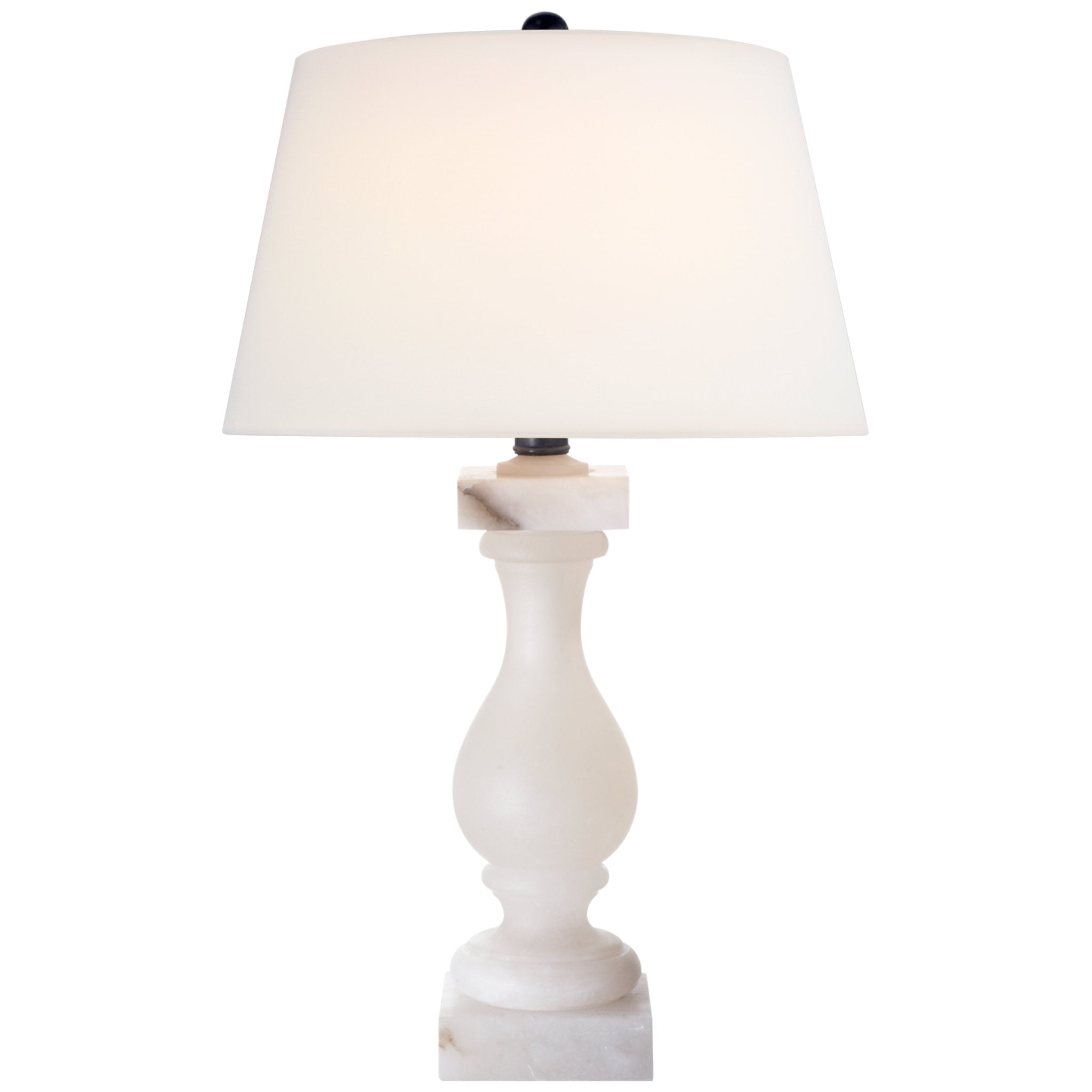 Chapman & Myers Balustrade Table Lamp in Alabaster with Linen Shade