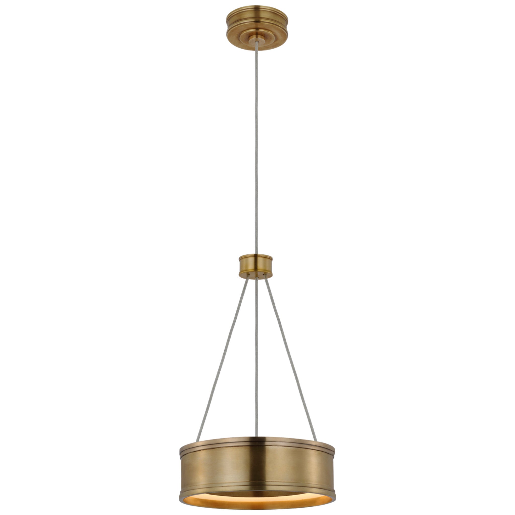 Chapman & Myers Connery 10" Ring Pendant in Antique-Burnished Brass Ceiling Light W10"