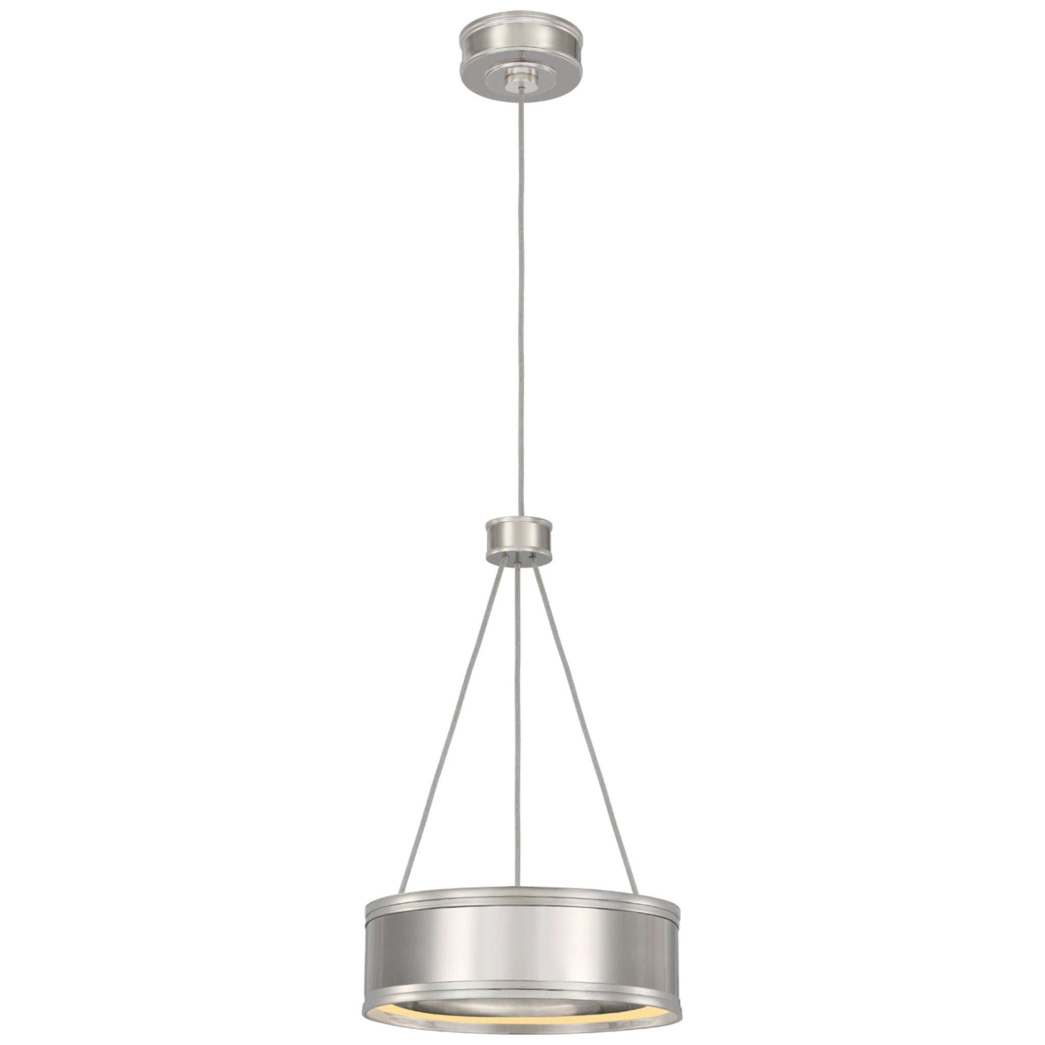 Chapman & Myers Connery 10" Ring Pendant in Polished Nickel Ceiling Light W10"