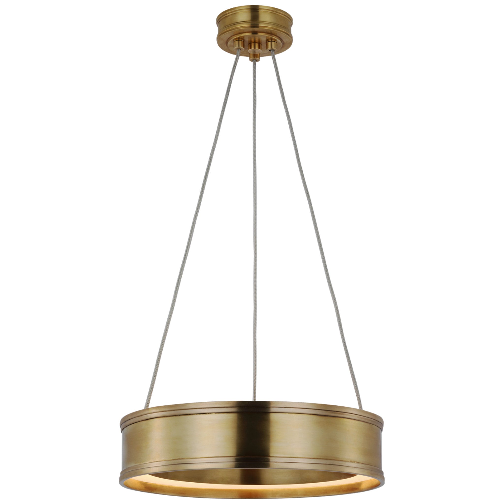 Chapman & Myers Connery 14" Ring Pendant in Antique-Burnished Brass Ceiling Light W14"