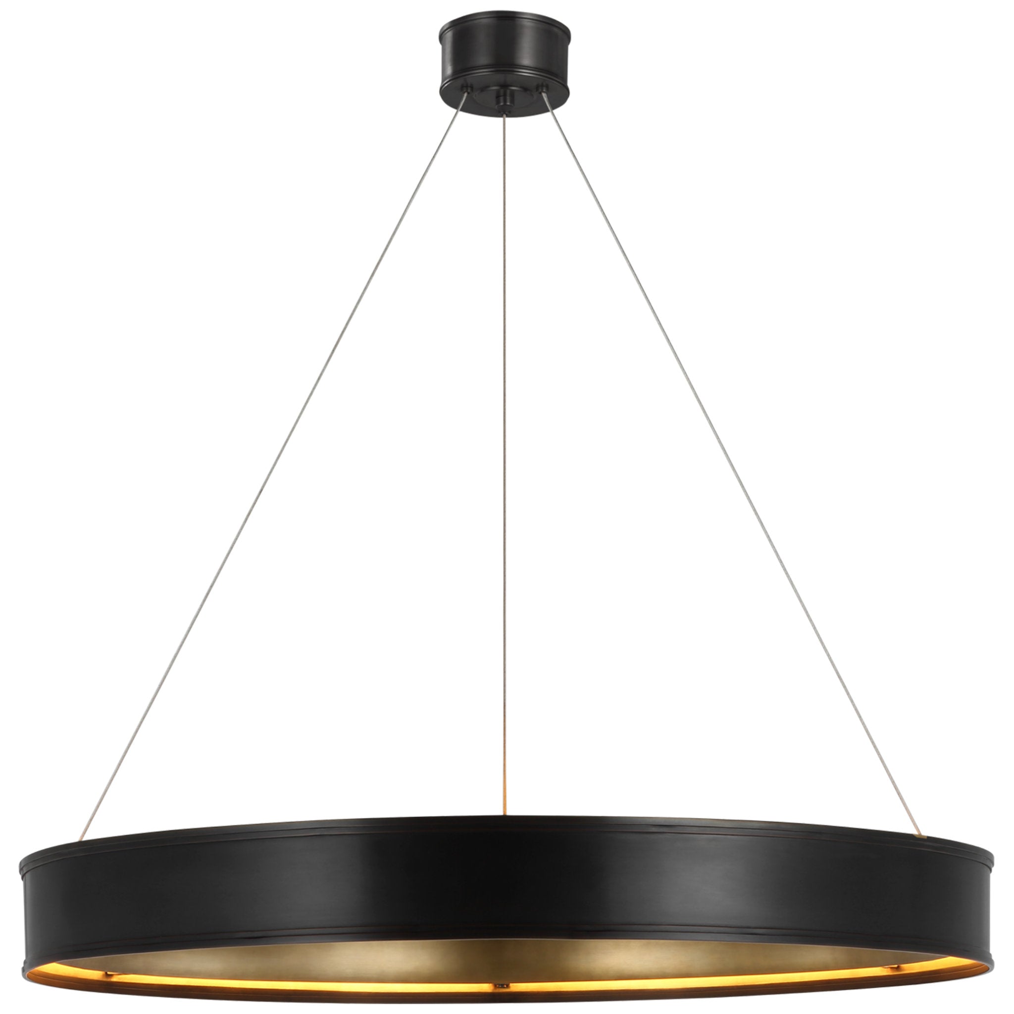 Chapman & Myers Connery 40" Ring Chandelier in Bronze Ceiling Light W40"