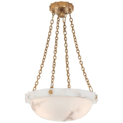 Chapman & Myers Fluted Band Medium Chandelier in Alabaster