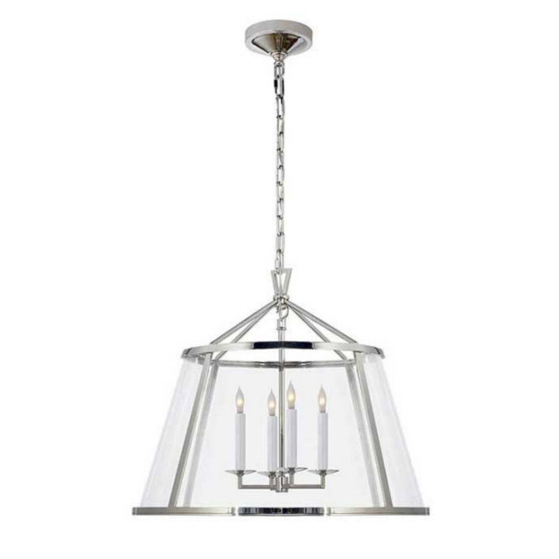 Chapman & Myers Darlana 24" Pendant in Polished Nickel with Clear Glass