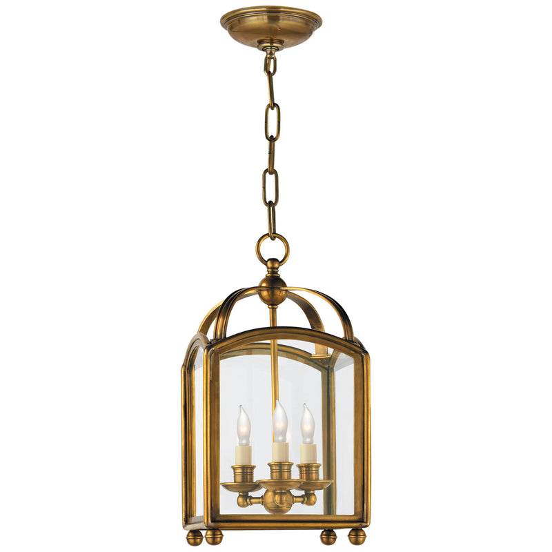 Chapman & Myers Arch Top Mini Lantern in Antique-Burnished Brass