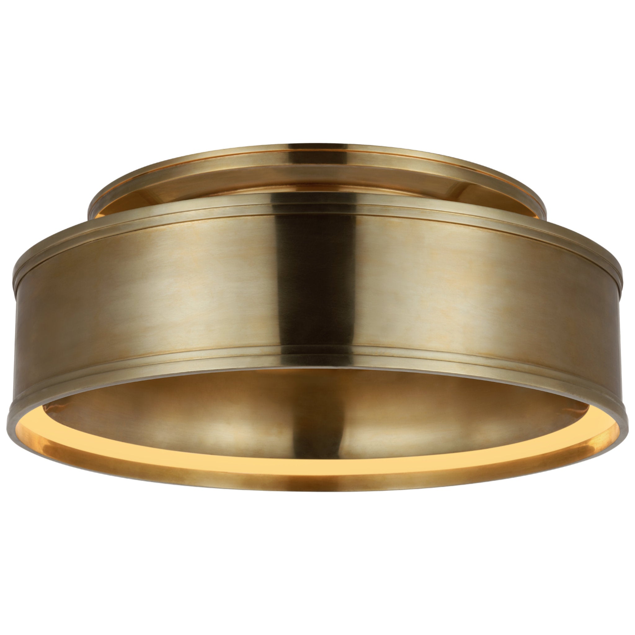 Chapman & Myers Connery 18" Flush Mount in Antique-Burnished Brass Ceiling Light W18" x H6.25"