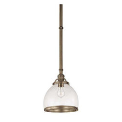 Chapman & Myers Sloane Single Pendant in Antique Nickel with Clear Glass