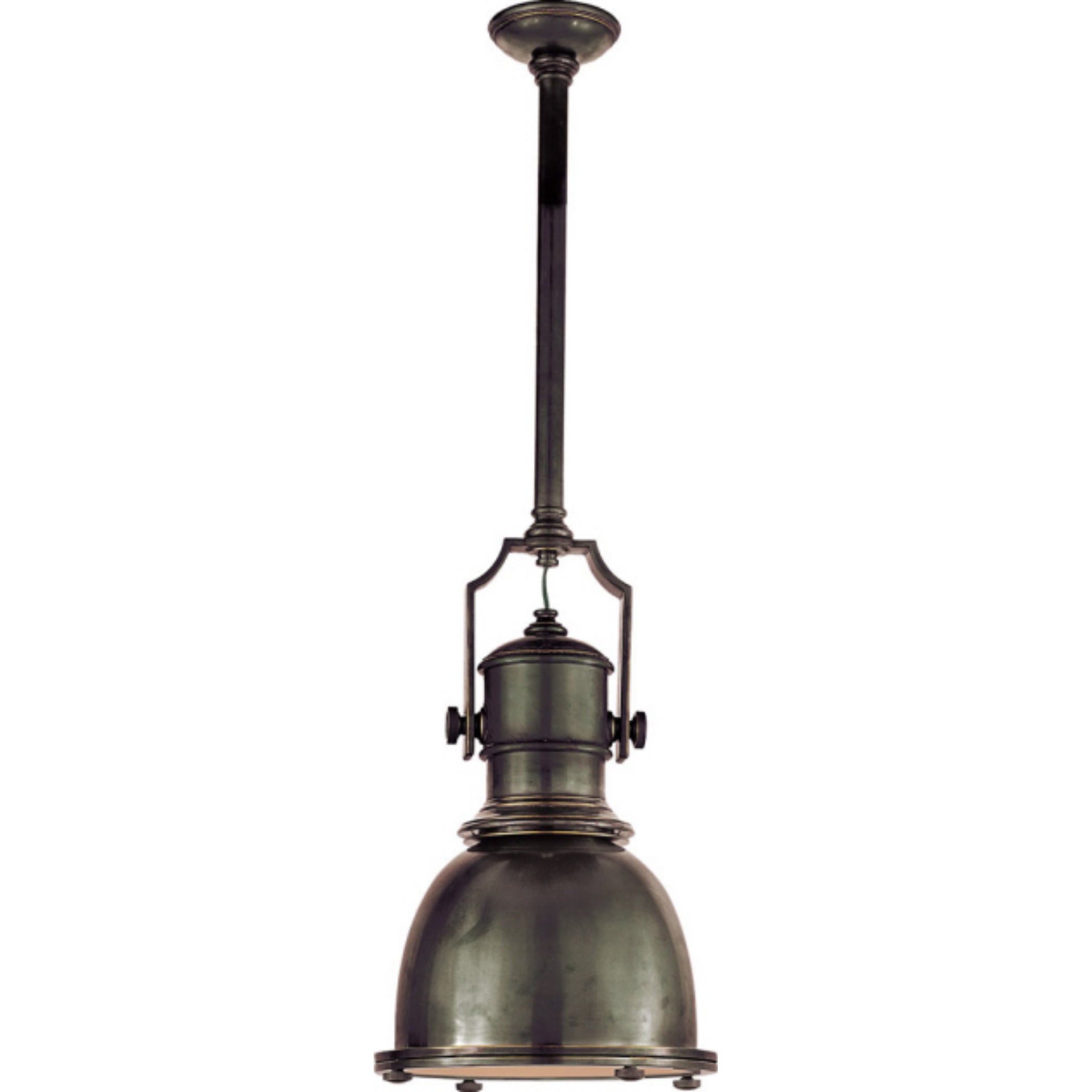 Chapman & Myers Country Industrial Small Pendant in Bronze with Bronze Shade