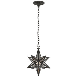 Chapman & Myers Moravian Small Star Lantern in Aged Iron with Antique Mirror