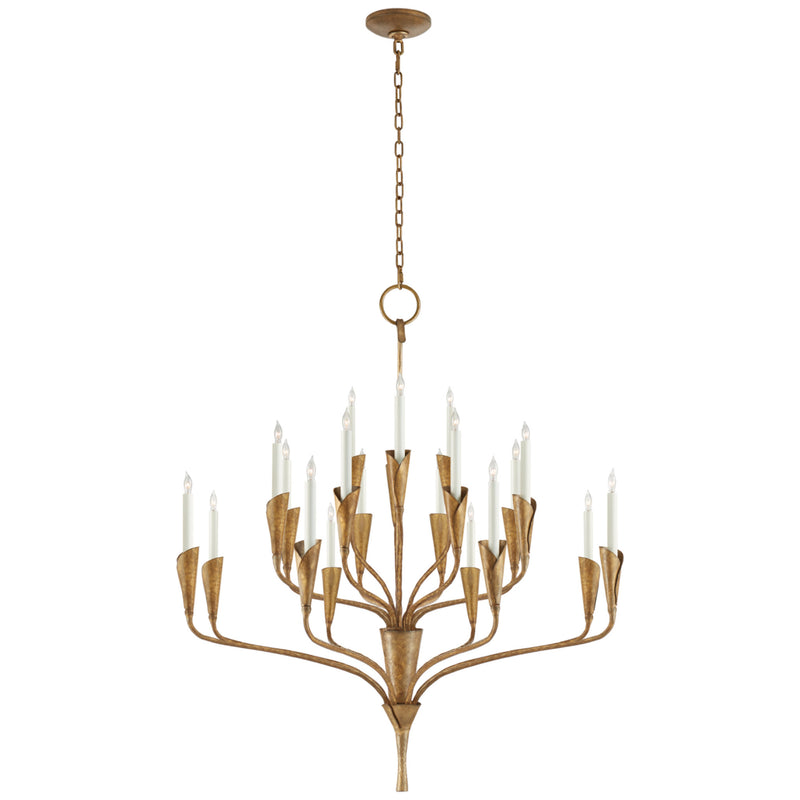 Chapman & Myers Aiden Large Chandelier in Gilded Iron