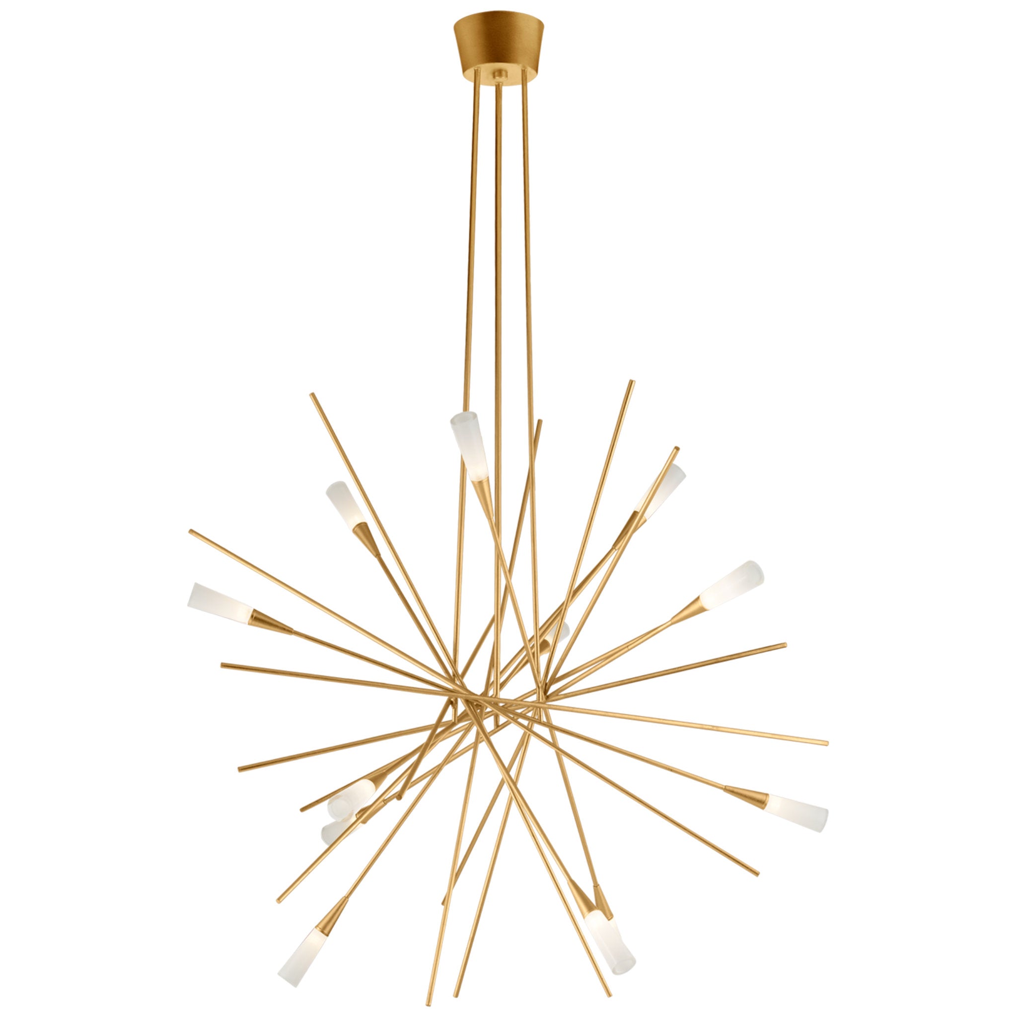 Chapman & Myers Stellar Large Chandelier in Gild with Frosted Acrylic