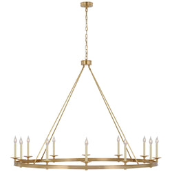Chapman & Myers Launceton Oversized Ring Chandelier in Antique-Burnished Brass
