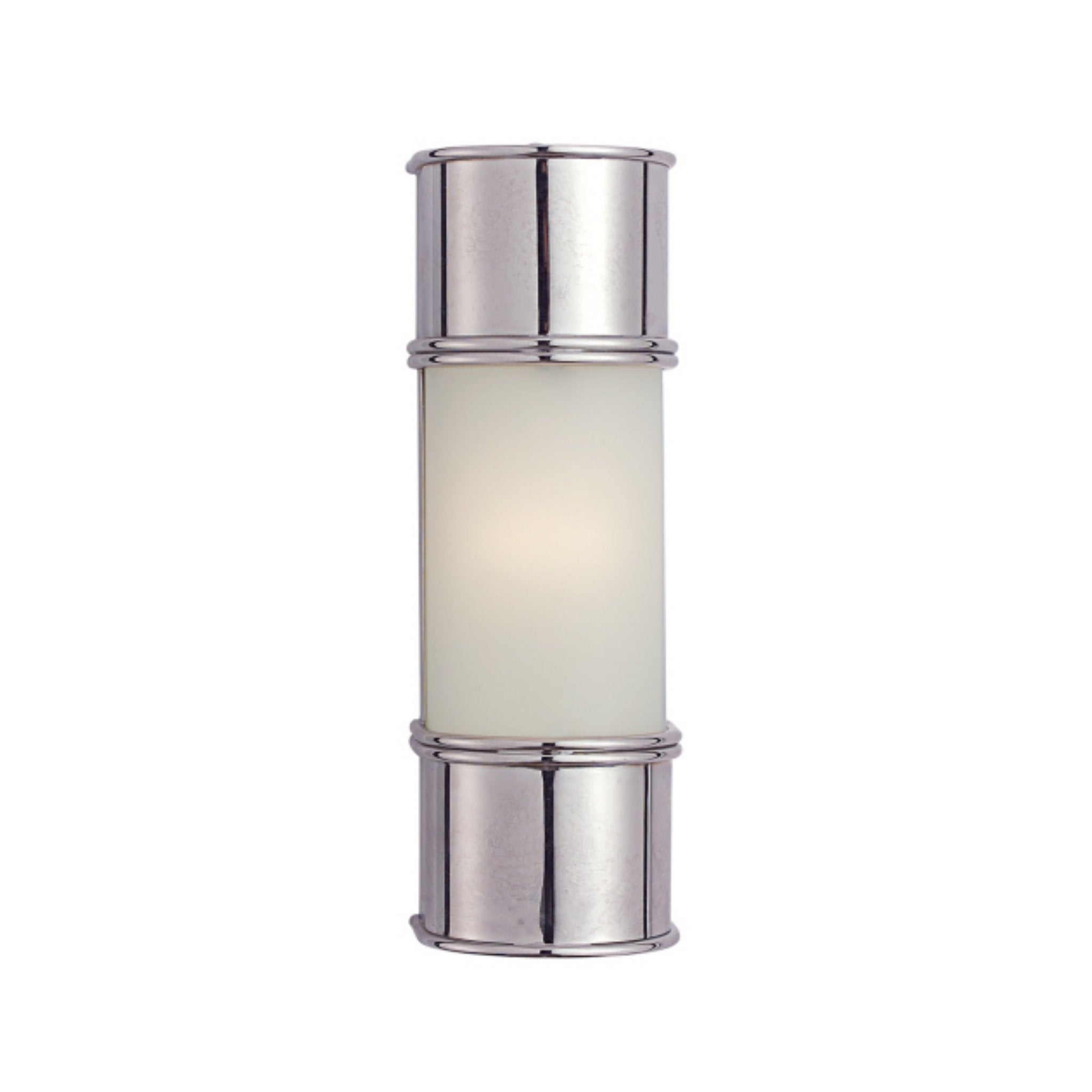 Chapman & Myers Oxford 12" Bath Sconce in Chrome with Frosted Glass
