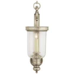Chapman & Myers Georgian Small Hurricane Wall Sconce in Antique Nickel