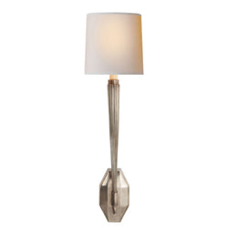 Chapman & Myers Ruhlmann Single Sconce in Antique Nickel with Natural Paper Shade