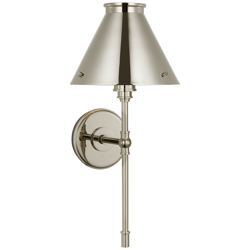 Chapman & Myers Parkington Large Tail Sconce in Polished Nickel