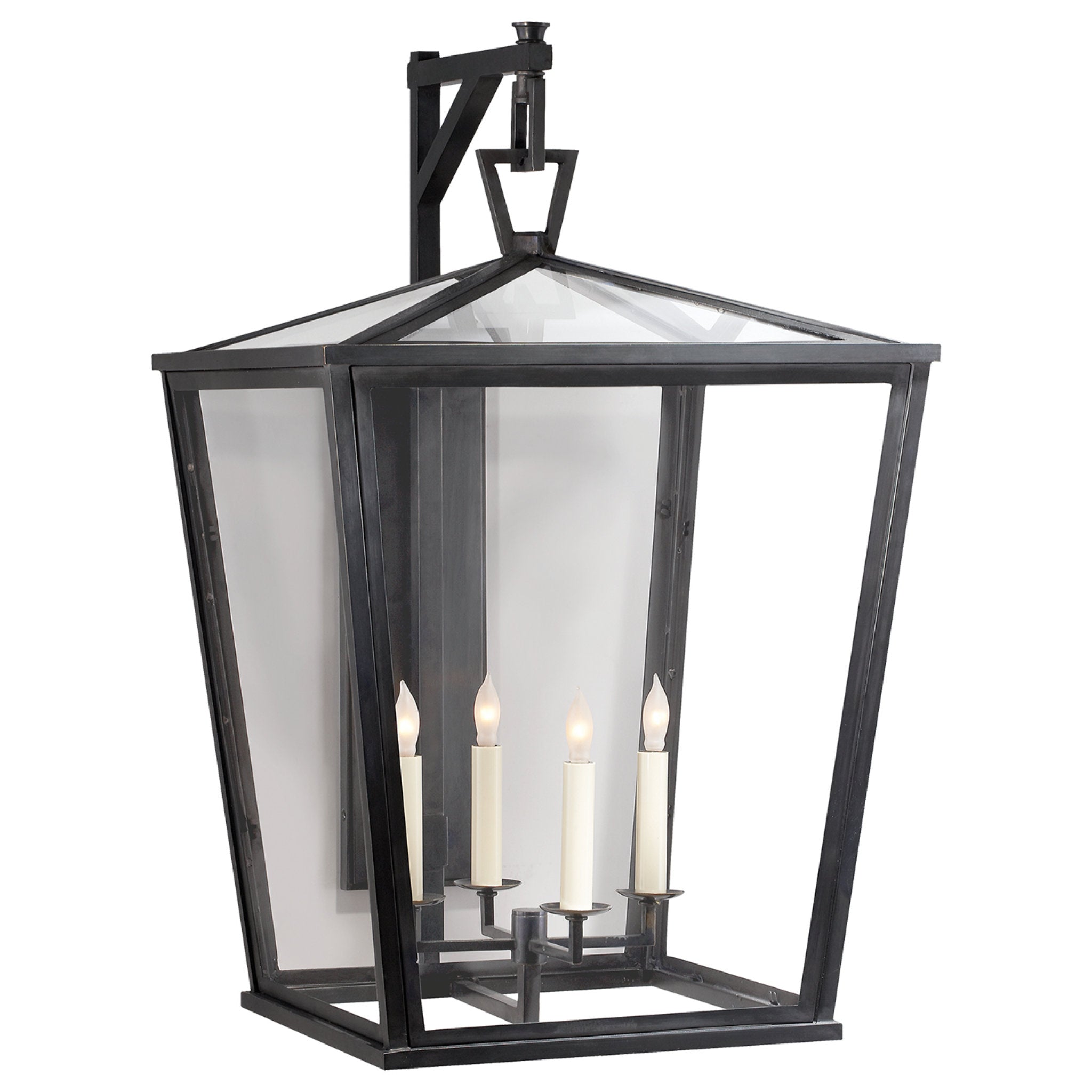 Chapman & Myers Darlana Large Bracket Lantern in Bronze Outdoor Lighting W17" x H28.25"