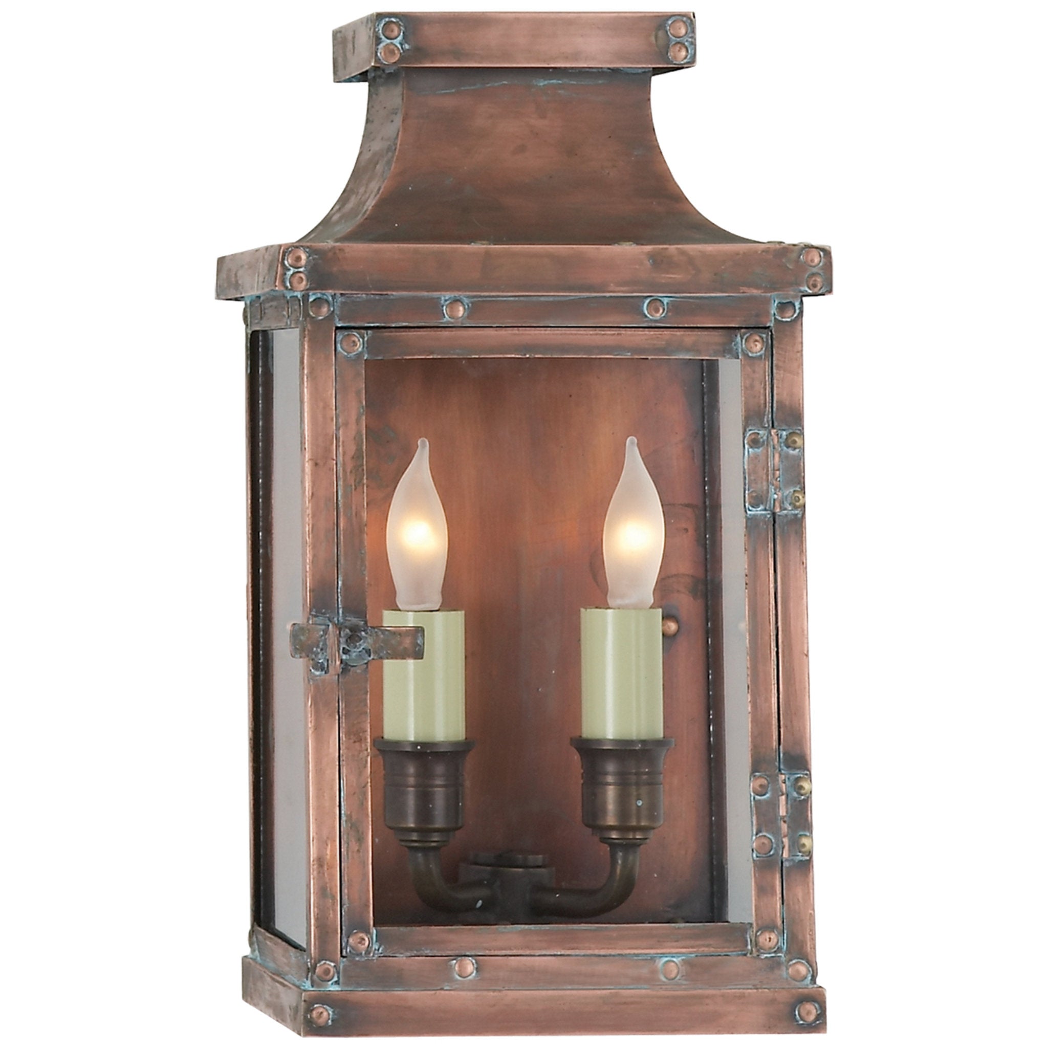 Chapman & Myers Bedford Small 3/4 Lantern in Natural Copper