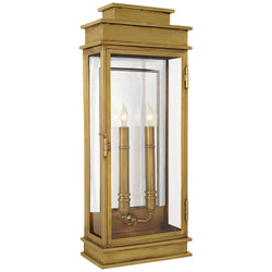 Chapman & Myers Linear Lantern Tall in Antique-Burnished Brass