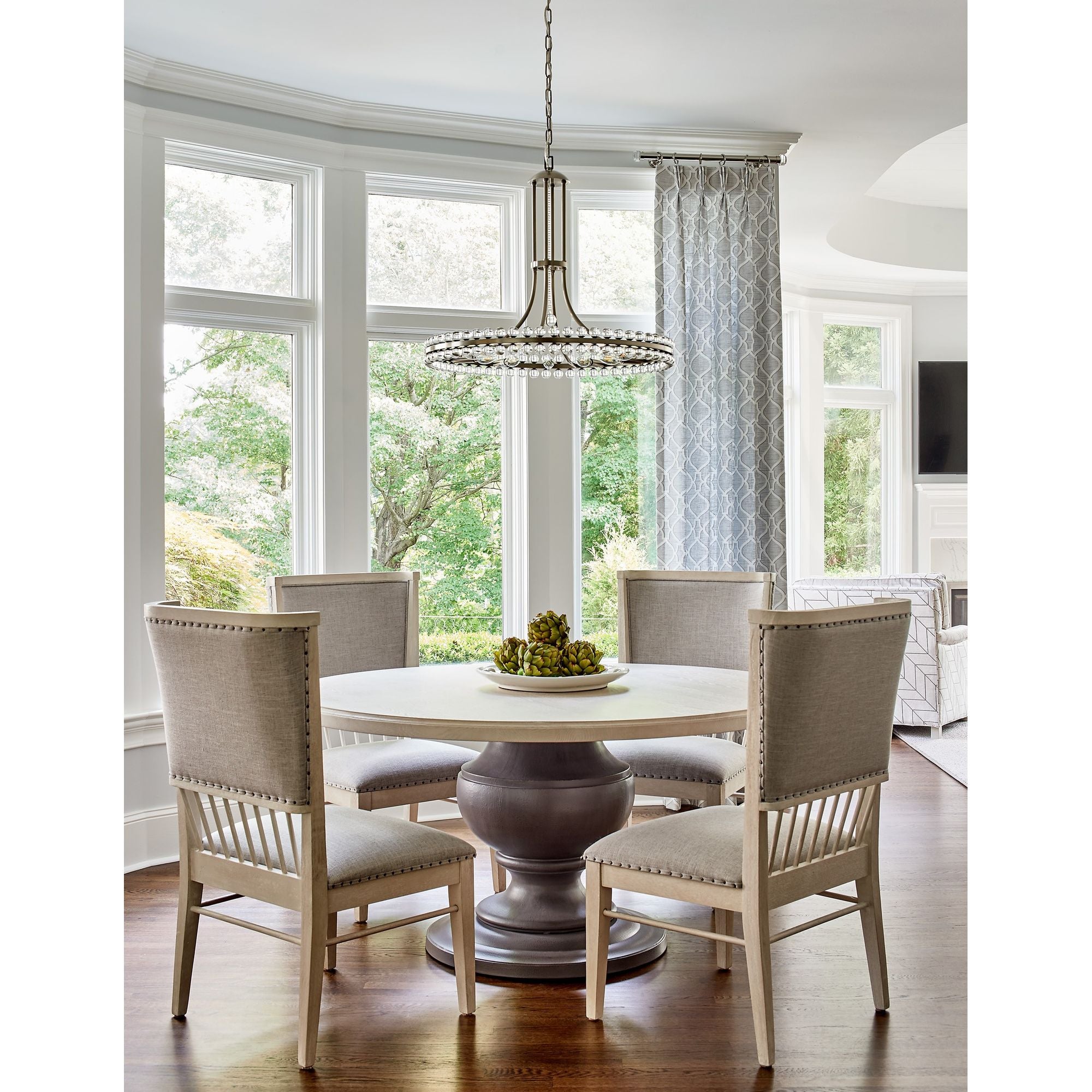 Clover 12 Light Brushed Nickel Chandelier