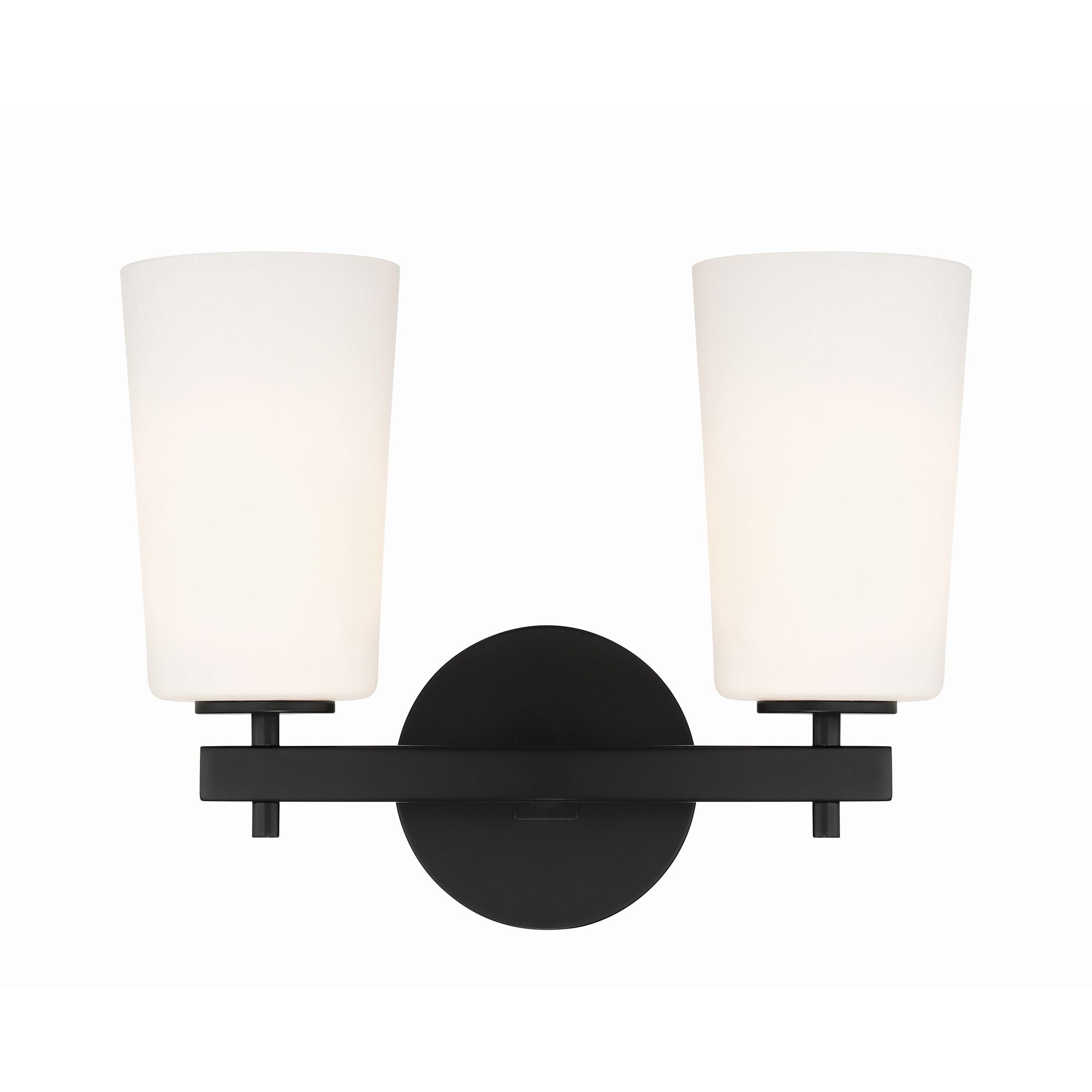 Colton 2 Light Black Sconce Glass 14.75"W x 11.75"H x 6"D