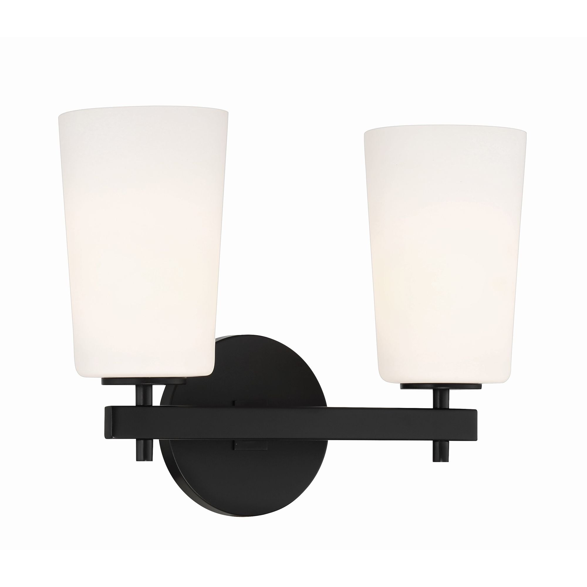 Colton 2 Light Black Sconce Glass 14.75"W x 11.75"H x 6"D