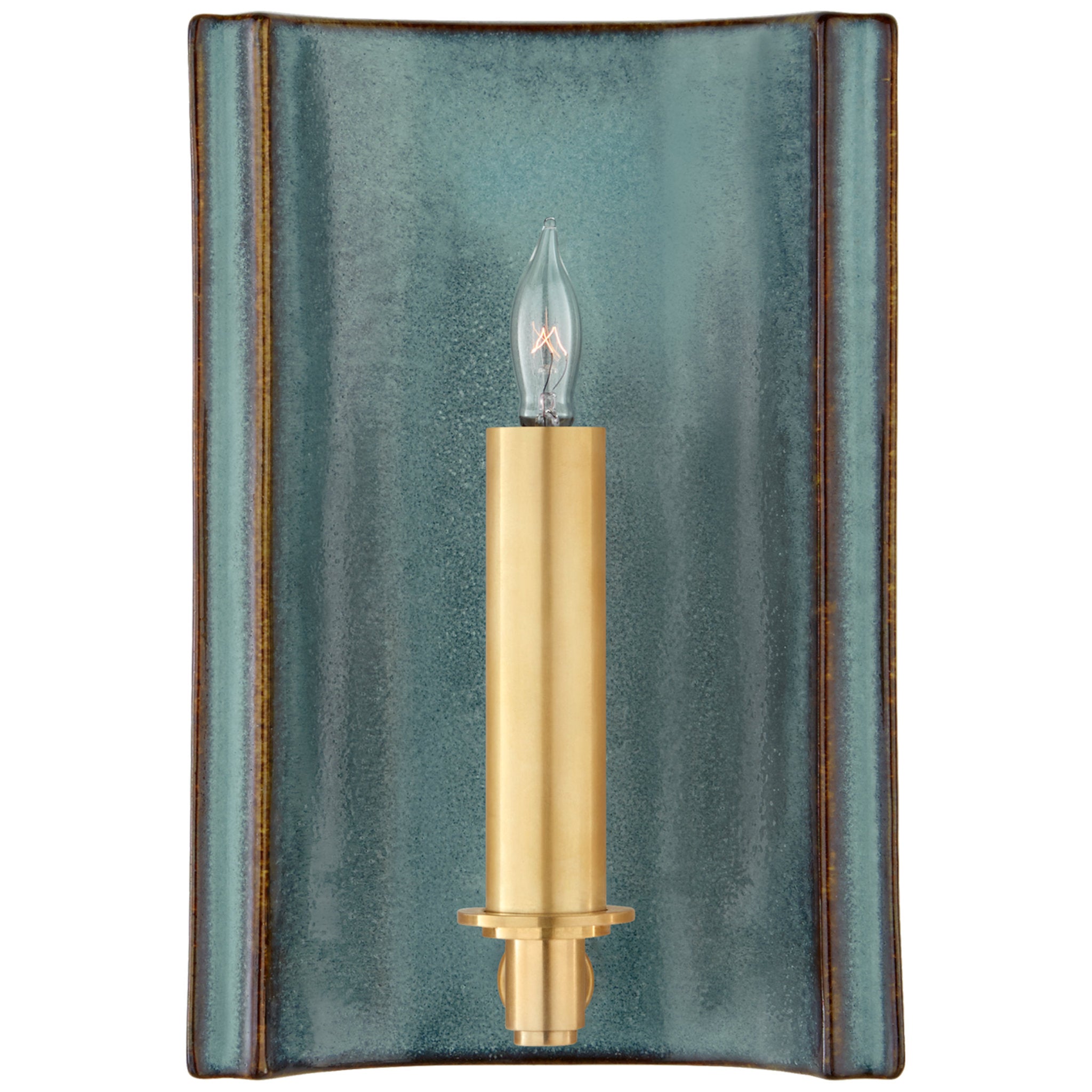 Christopher Spitzmiller Leeds Small Rectangle Sconce in Oslo Blue
