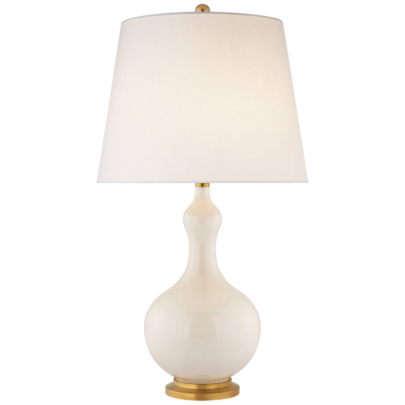 Christopher Spitzmiller Addison Medium Table Lamp in Ivory with Linen Shade
