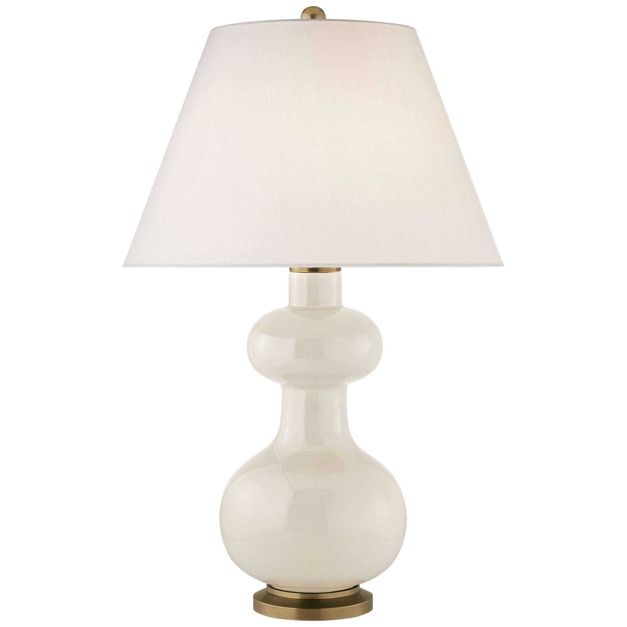 Christopher Spitzmiller Chambers Medium Table Lamp in Ivory with Linen Shade