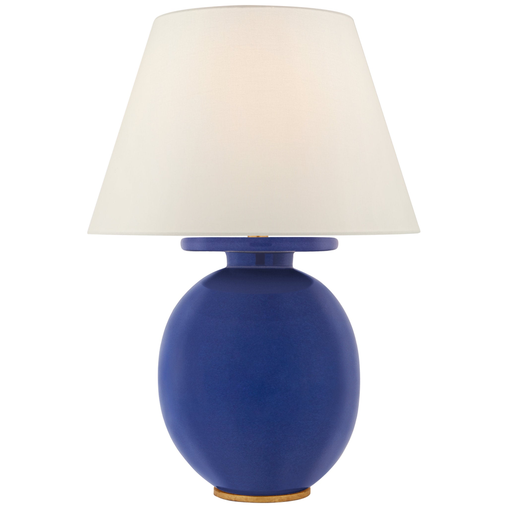 Christopher Spitzmiller Hans Medium Table Lamp in Flowing Blue with Linen Shade