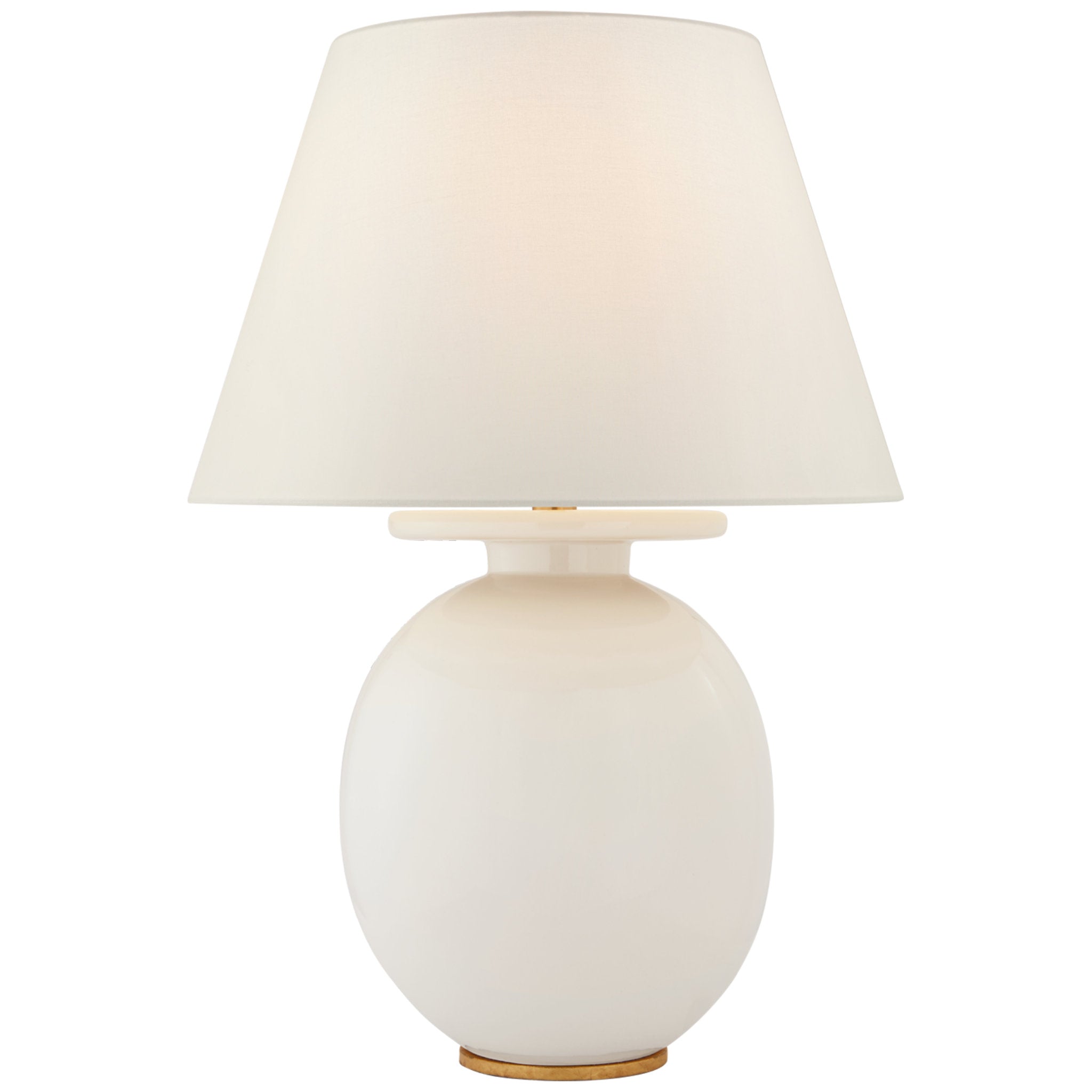 Christopher Spitzmiller Hans Medium Table Lamp in Ivory with Linen Shade