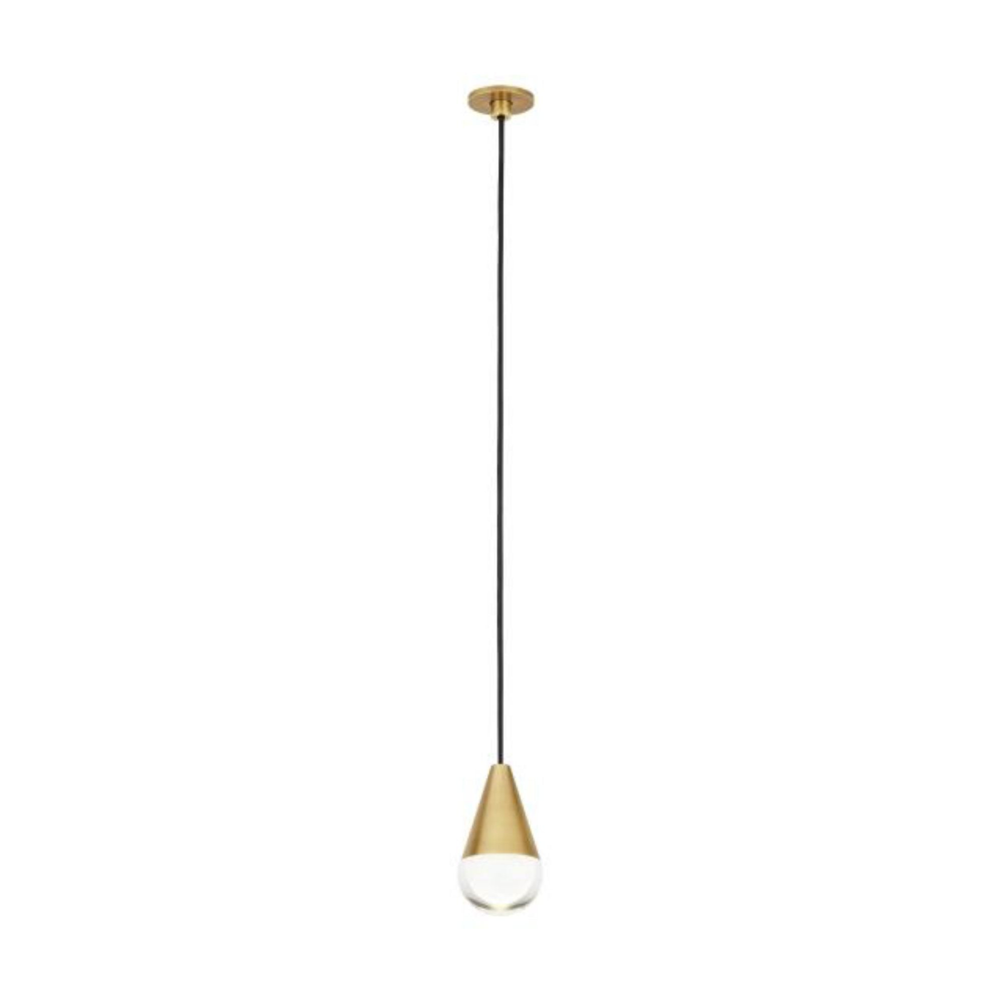 Cupola Port Alone Pendant Line-Voltage Pendants/Suspension 1-Light LED 3000K Natural Brass by Sean Lavin