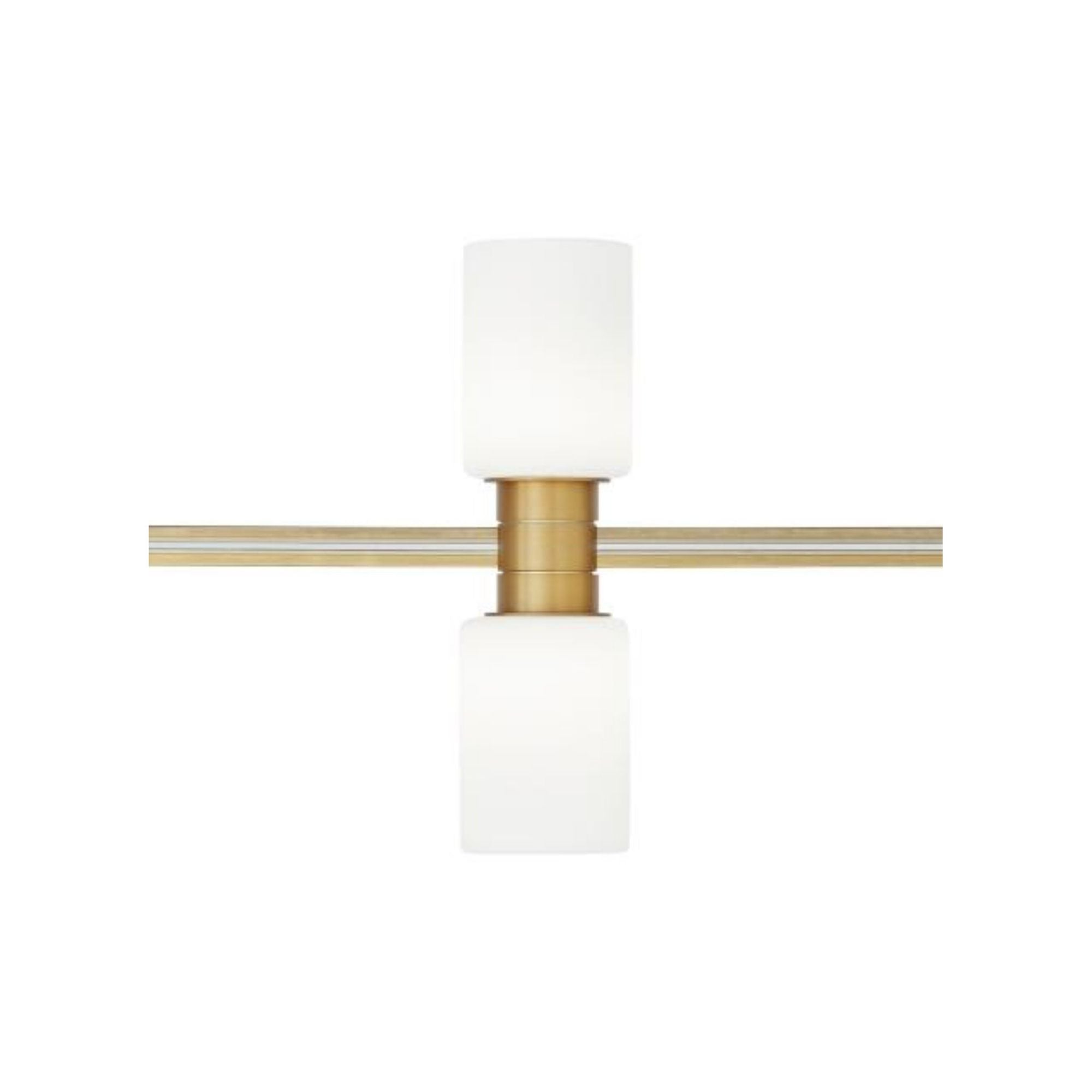 Cylinders Head MonoRail 1-Light LED 3000K Aged Brass by Sean Lavin