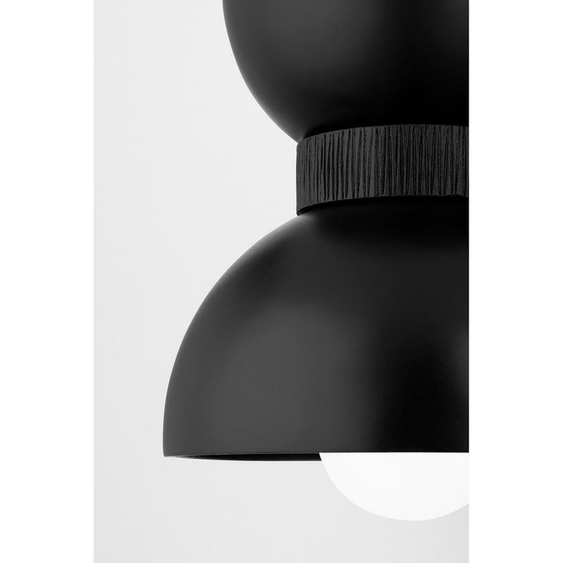 Pomona 2 Light Wall Sconce in Soft Black/Textured Black