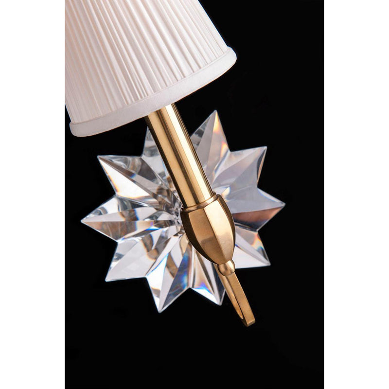 Barton 1 Light Wall Sconce in Aged Brass