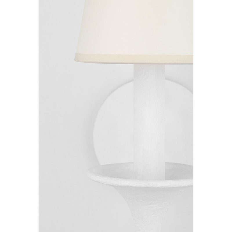 Windsor 1 Light Wall Sconce in White Plaster by Mark D. Sikes