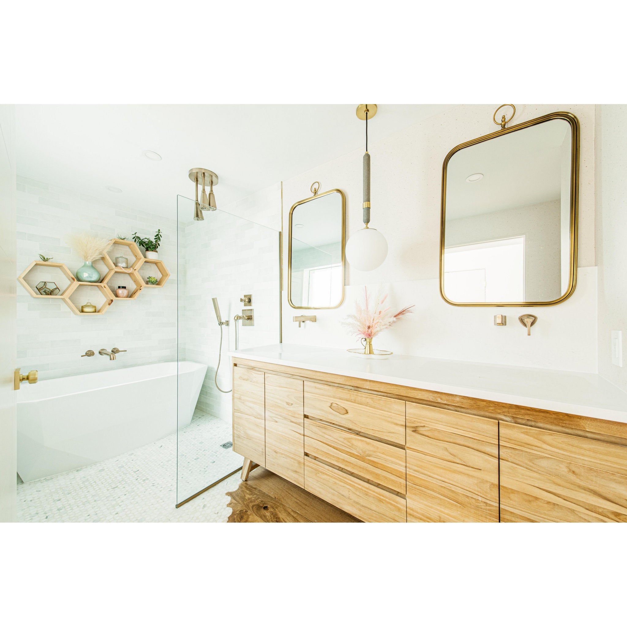 Brielle 1-Light Pendant in  Aged Brass 5.75L x 9.5W x 26.75H