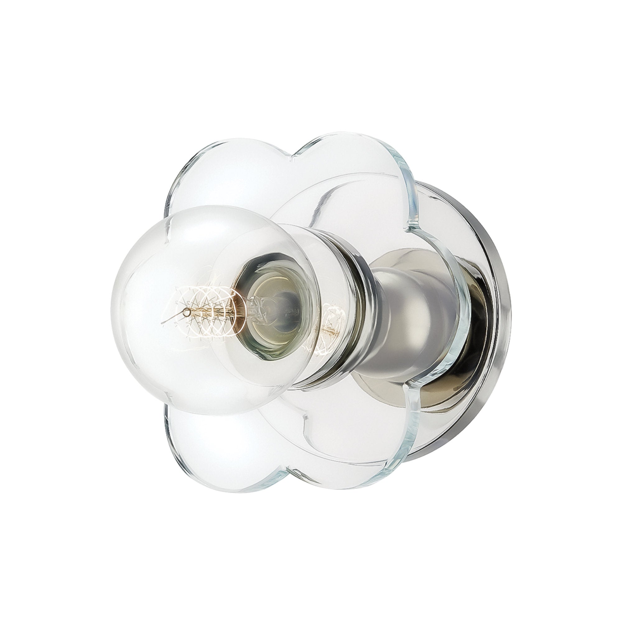 Alexa 1-Light Wall Sconce in Polished Nickel