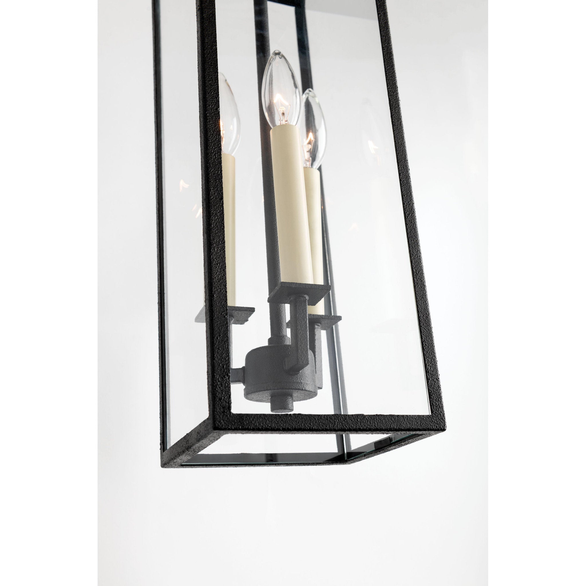 Beckham Wall Sconce 3-Light Outdoor LED in  Forged Iron 6L x 6W x 21.5H