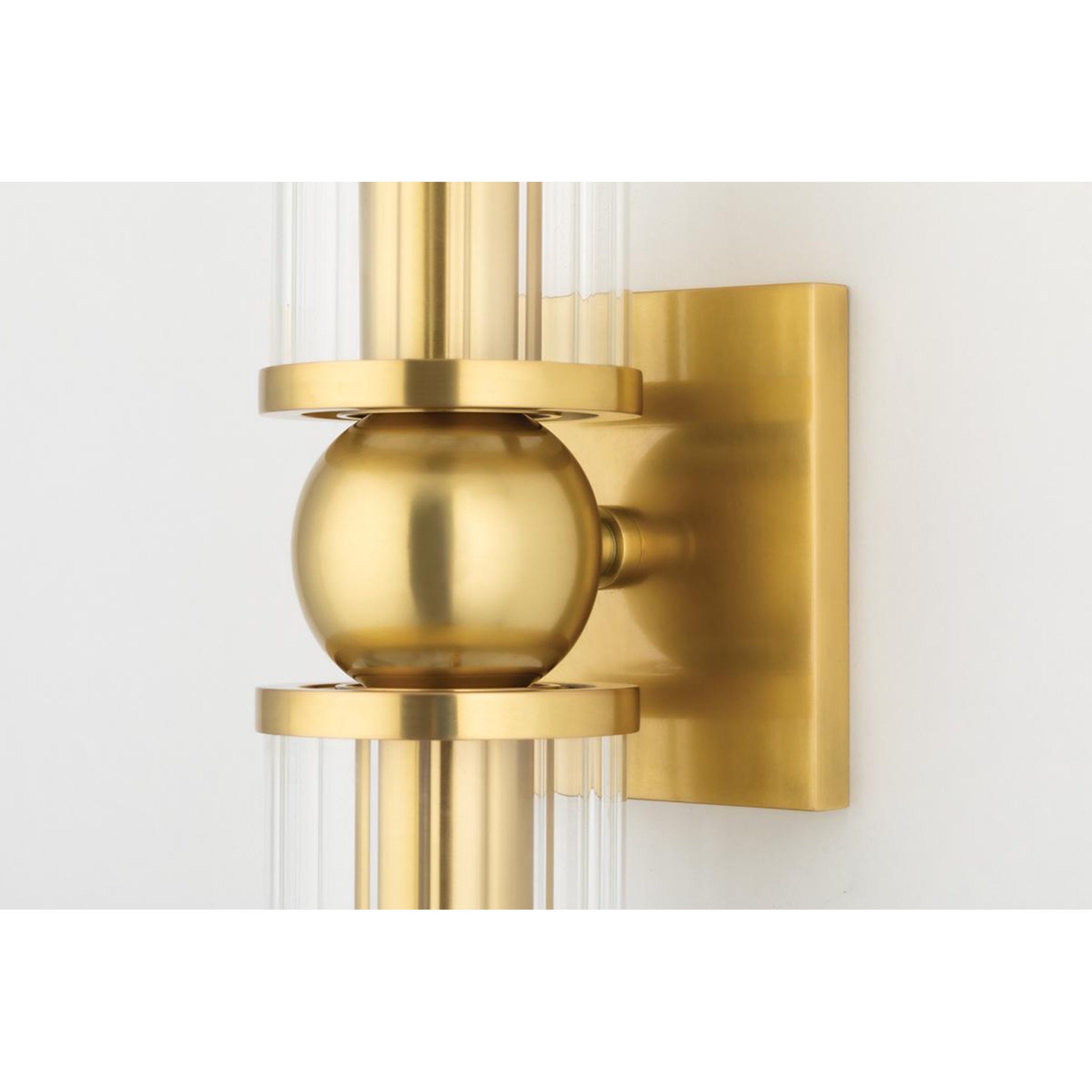 Malone 2-Light Wall Sconce in  Aged Brass 4.5L x 4.5W x 22.25H