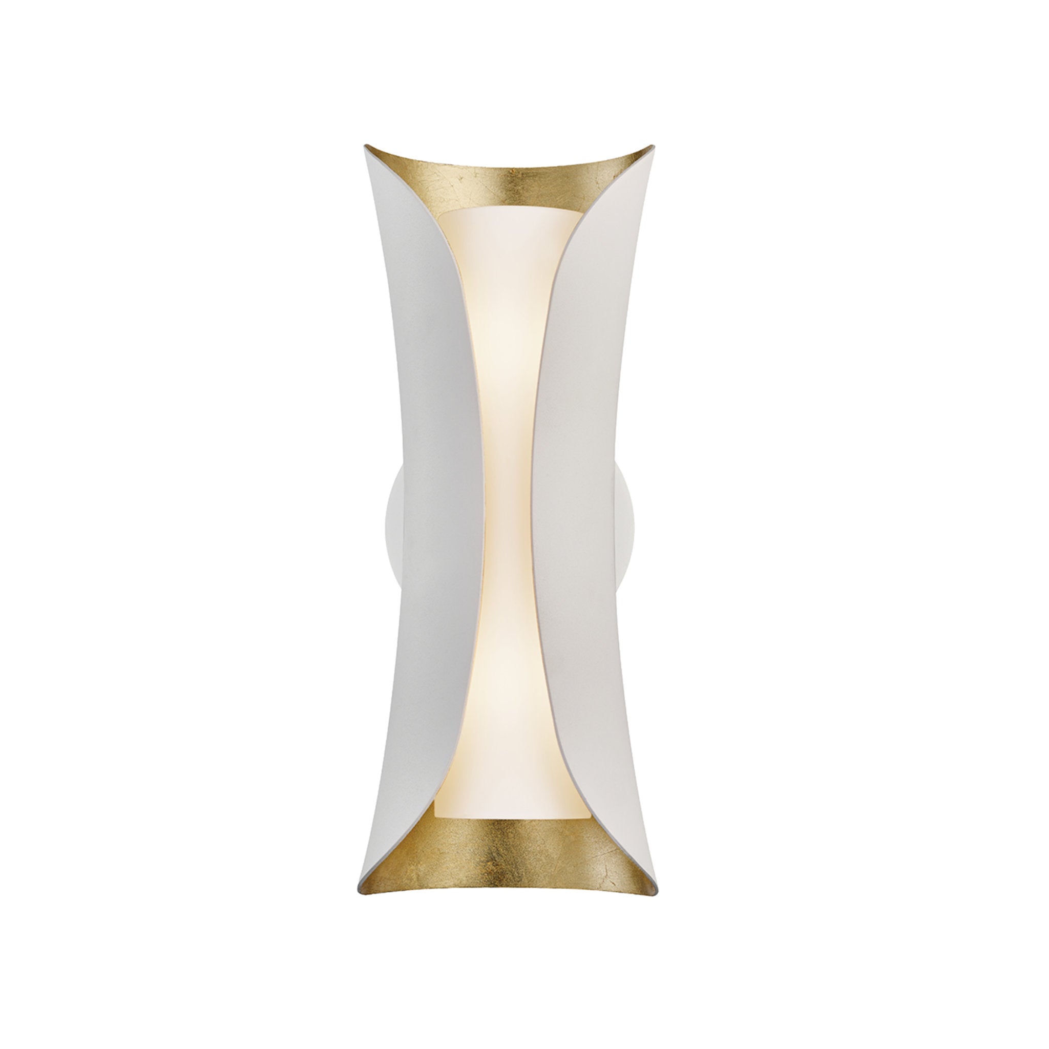 Josie 2-Light Wall Sconce in Gold Leaf/White