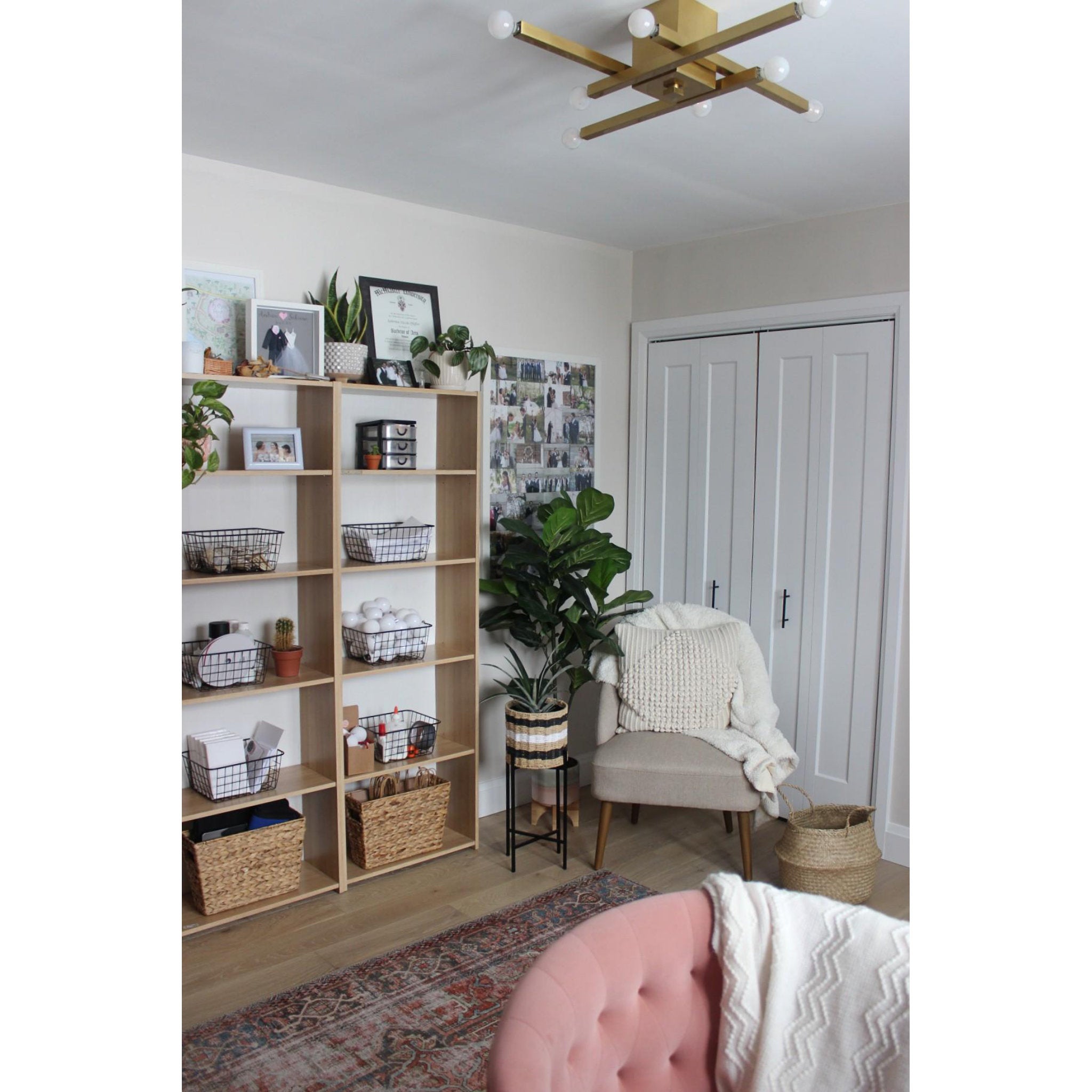 Dona 8-Light Flush Mount in  Aged Brass 4.75L x 32W x 7H