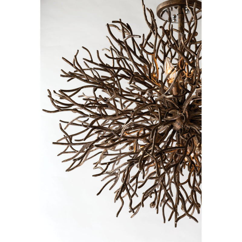 Sierra 12 Light Chandelier in Distressed Bronze