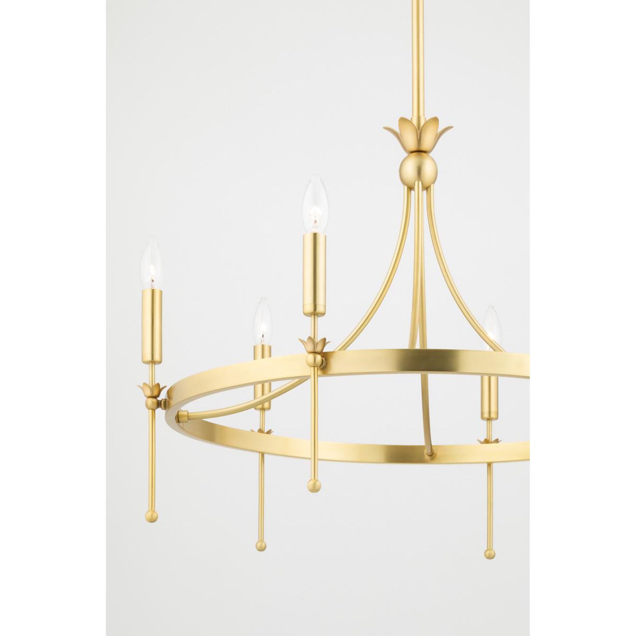 Gates 6-Light Chandelier in  Aged Brass 26.75L x 26.75W x 25H