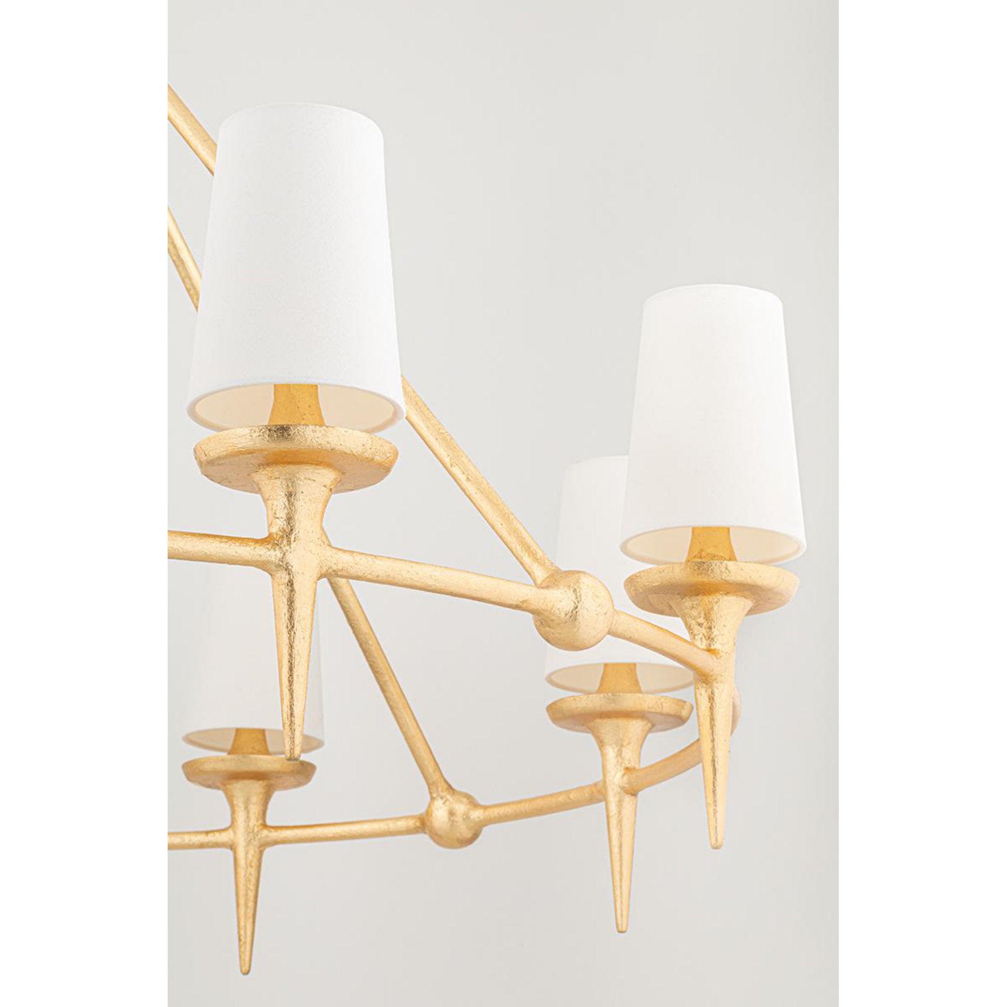 Torch 2-Light Wall Sconce in White Plaster 13.5W x 15.5H