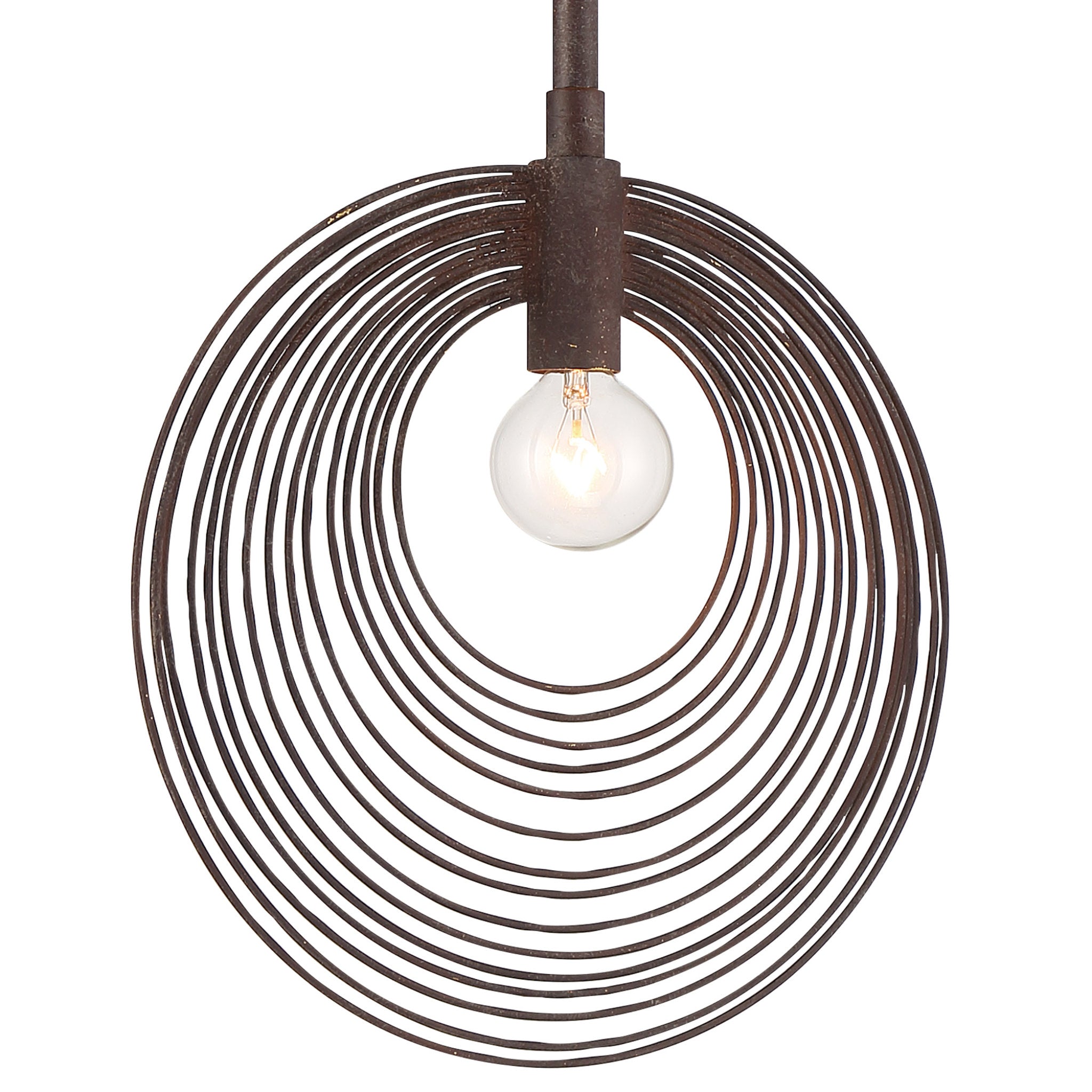 Crystorama DOR-B7700-FB Doral 1 Light Forged Bronze Pendant