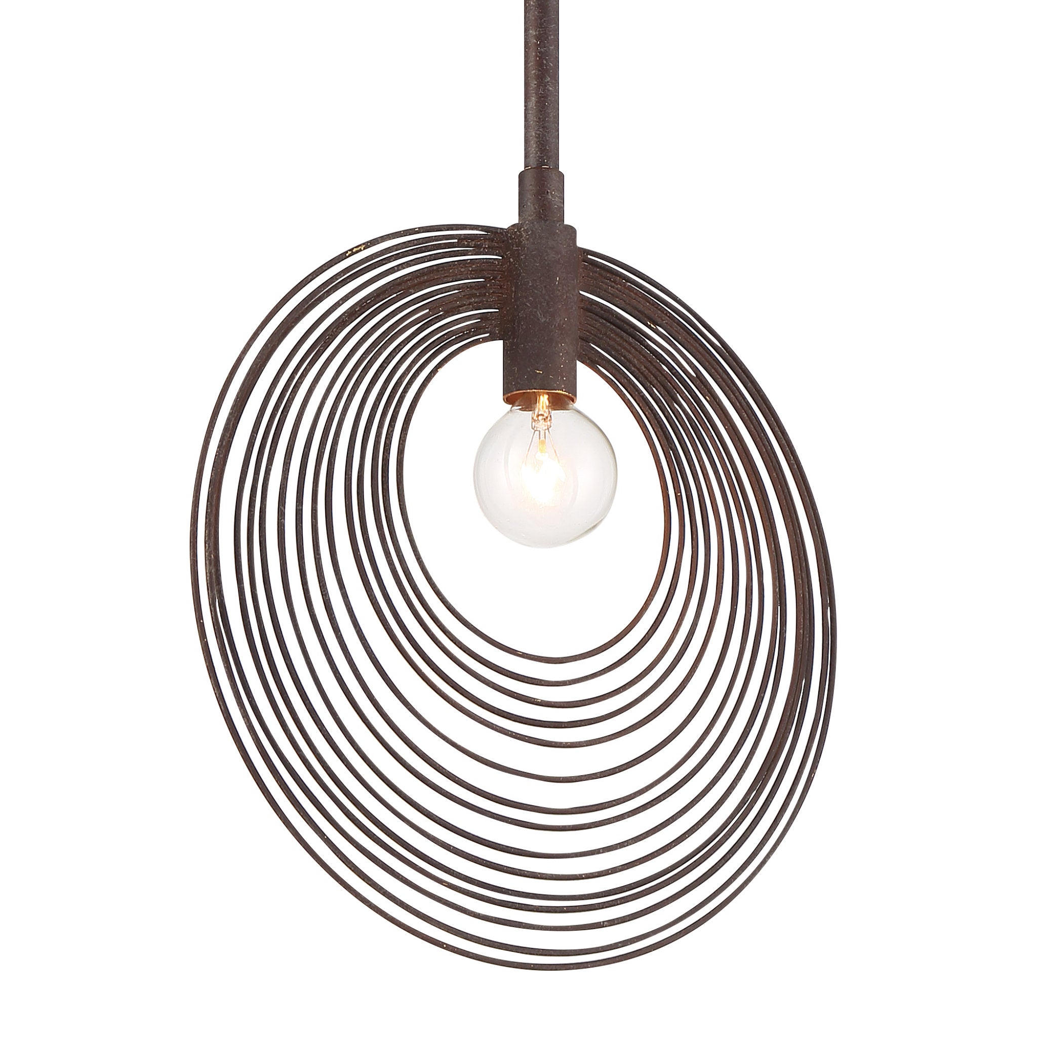Crystorama DOR-B7700-FB Doral 1 Light Forged Bronze Pendant