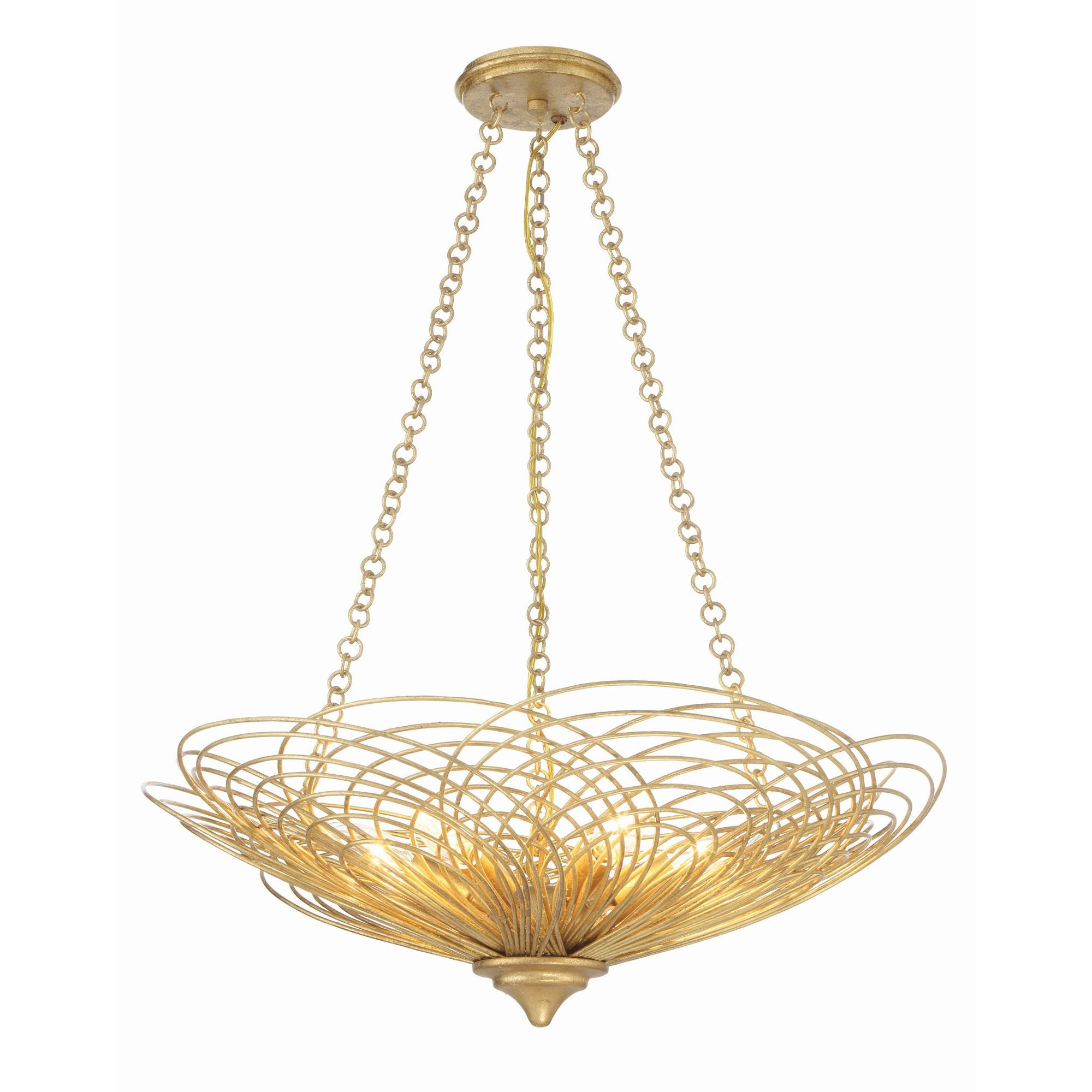 Doral 24'' Renaissance Gold Chandelier Gold 24"W x 10"H x 24"D