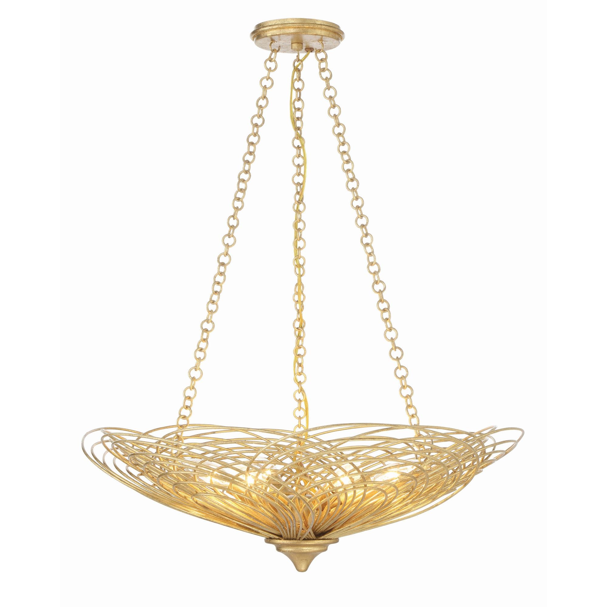 Doral 24'' Renaissance Gold Chandelier Gold 24"W x 10"H x 24"D